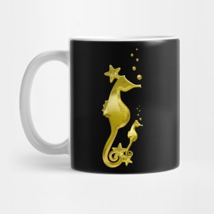 Golden Sea Horse Mug
